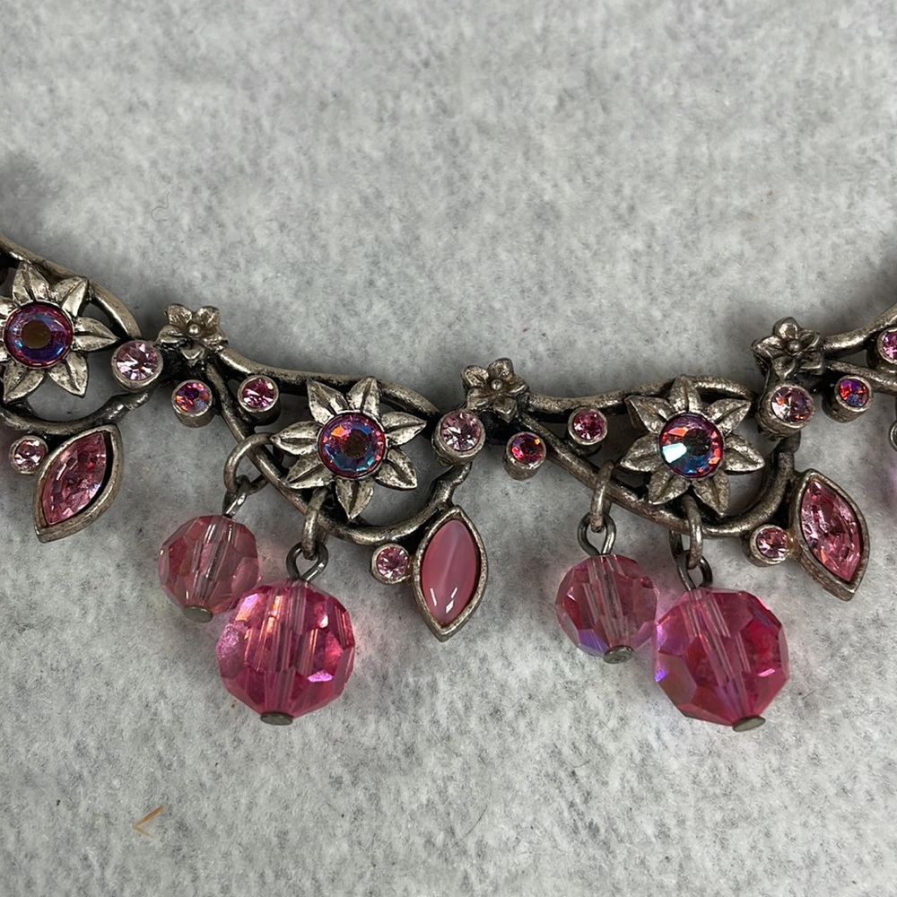 Victorian Style Necklace Austrian Crystals - Picture 5 of 7